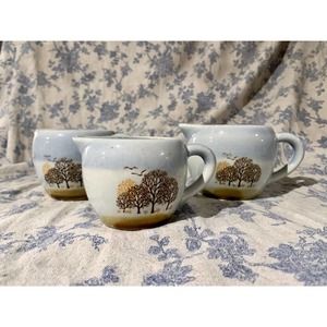 Set of 3 Vintage Ceramic Spouted Measuring Cups Taiwan